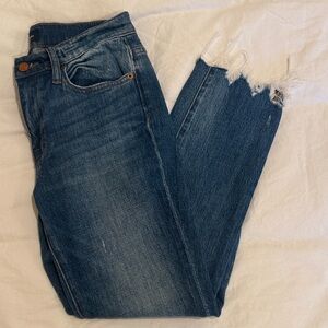 J. Crew Frayed Hem Blue Women's Jeans